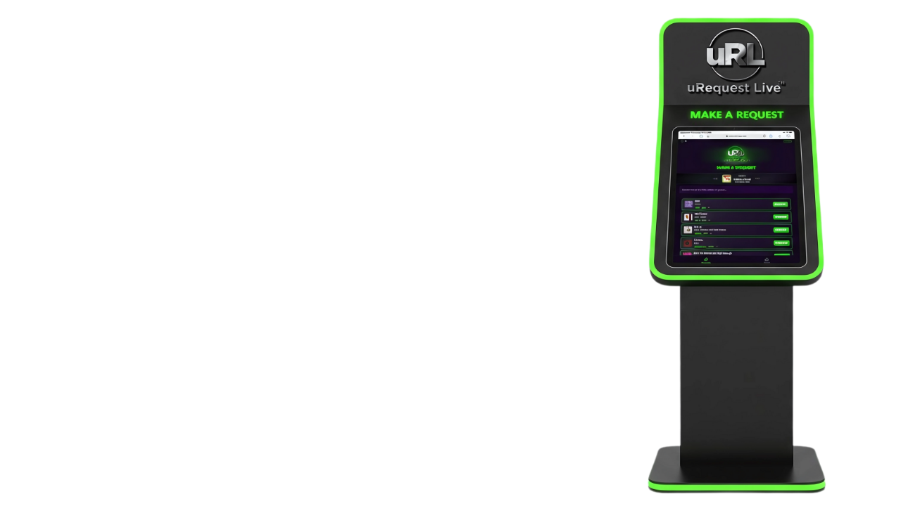 uRequest Live interactive song request kiosk for corporate events Toronto